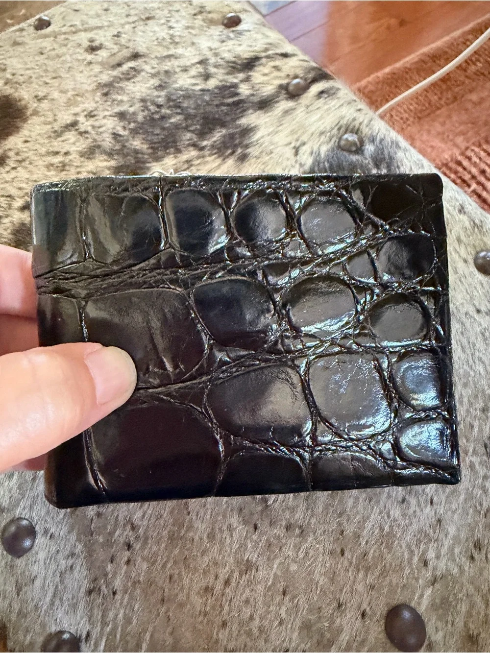 RARE Vintage Tex Tan Welhausen Genuine Domestic Alligator Wallet New Old Stock